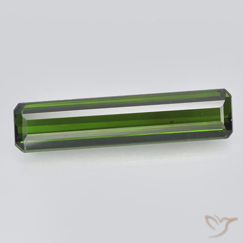Tormalina Verde scuro naturale da 2.87 ct, Ottagonale / Taglio smeraldo, VVS-VS