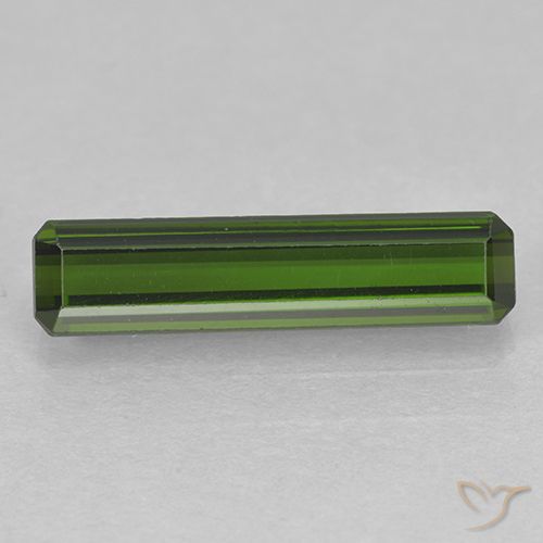 Tormalina Verde scuro naturale da 1.62 ct, Ottagonale / Taglio smeraldo, VVS