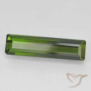 Tormalina Verde scuro naturale da 1.71 ct, Ottagonale / Taglio smeraldo, VVS