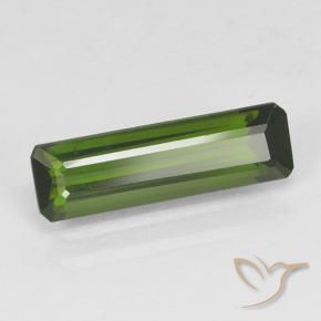 Tormalina Verde scuro naturale da 1.27 ct, Ottagonale / Taglio smeraldo, VVS