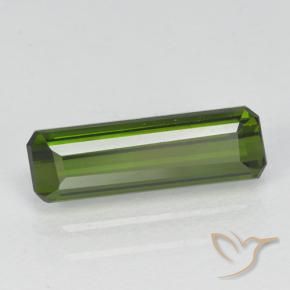 Tormalina Verde scuro naturale da 1.34 ct, Ottagonale / Taglio smeraldo, VVS