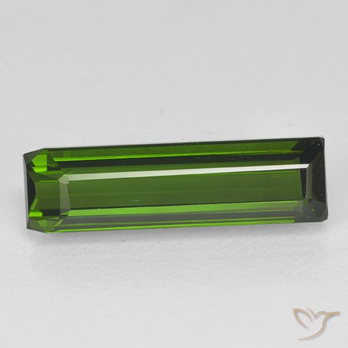 2.37ct Naturale Verde scuro Tormalina, Taglio smeraldo, VVS
