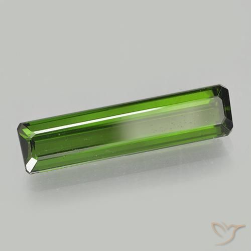 Tormalina Verde terroso naturale da 2.27 ct, Ottagonale / Taglio smeraldo, VVS-VS