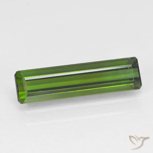 1.68ct Naturale Verde scuro Tormalina, Taglio smeraldo, VVS-VS