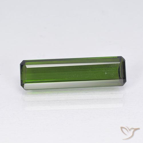 2.55ct Naturale Alghe Verdi Tormalina, Taglio smeraldo, VVS-VS