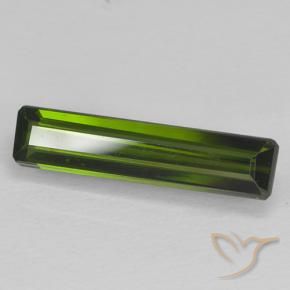 Tormalina Verde scuro naturale da 1.54 ct, Ottagonale / Taglio smeraldo, VVS-VS