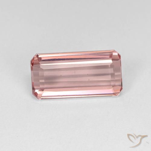 Tormalina Rosa chiaro naturale da 3.00 ct, Ottagonale / Taglio smeraldo, VVS-VS