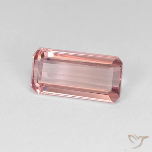 Tormalina Rosa chiaro naturale da 3.00 ct, Ottagonale / Taglio smeraldo, VVS-VS
