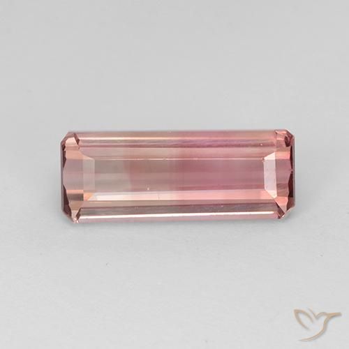 Tormalina Rosa arancio naturale da 3.37 ct, Ottagonale / Taglio smeraldo, VVS-VS