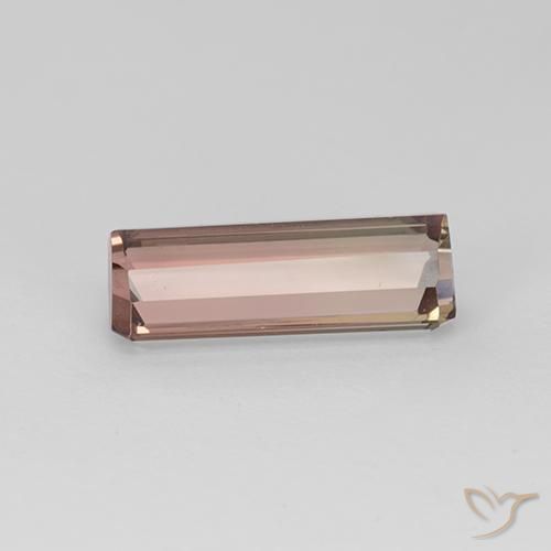 Tormalina Bi-Colore naturale da 4.33 ct, Ottagonale / Taglio smeraldo, VVS-VS