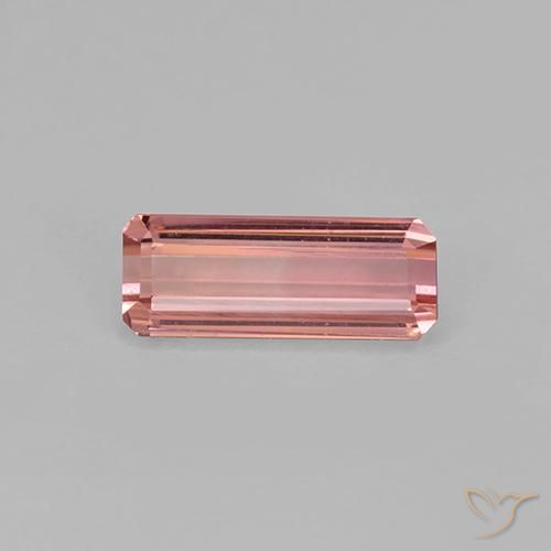 Tormalina Rosa rossastra naturale da 0.93 ct, Ottagonale / Taglio smeraldo, VVS-VS