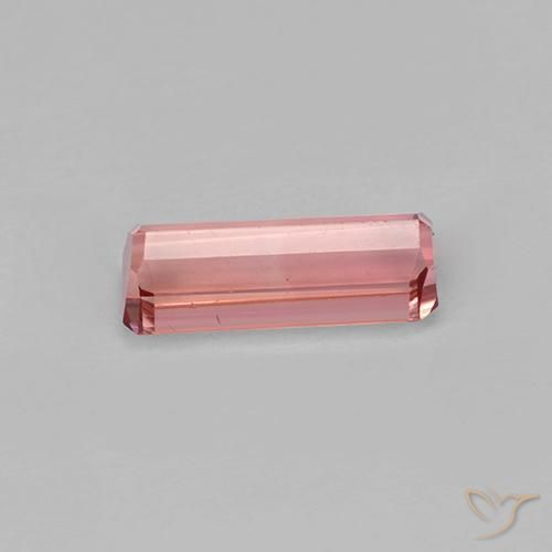 Tormalina Rosa rossastra naturale da 0.93 ct, Ottagonale / Taglio smeraldo, VVS-VS