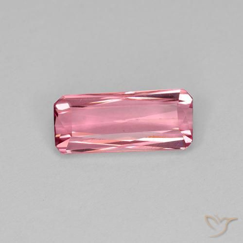 Tormalina Rosa intenso naturale da 1.55 ct, Ottagonale / Taglio smeraldo, VVS-VS