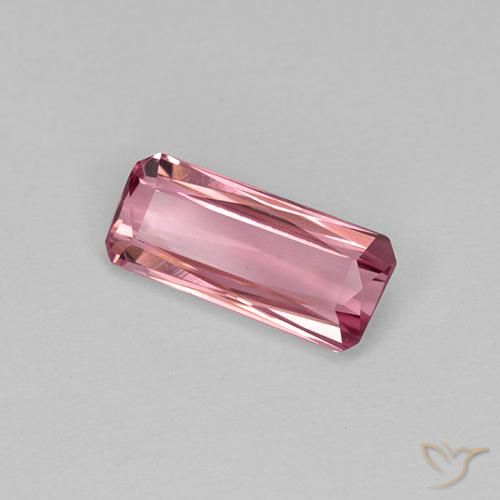 Tormalina Rosa intenso naturale da 1.55 ct, Ottagonale / Taglio smeraldo, VVS-VS