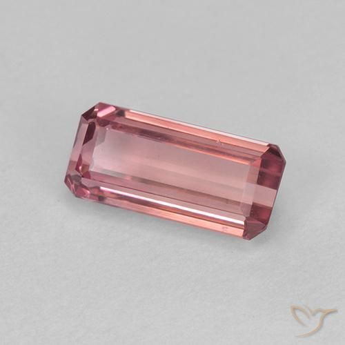 Tormalina Rosa arancio naturale da 1.03 ct, Ottagonale / Taglio smeraldo, VVS-VS