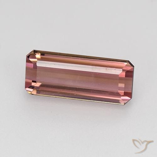 Tormalina Rosa arancio naturale da 2.00 ct, Ottagonale / Taglio smeraldo, VVS