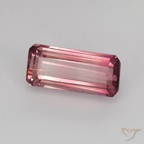 Tormalina Rosa scuro naturale da 1.56 ct, Ottagonale / Taglio smeraldo, VVS