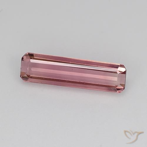1.28ct Naturale Rosa scuro Tormalina, Taglio smeraldo, VVS