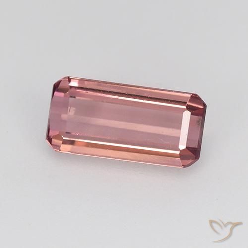 Tormalina Rosa arancio naturale da 1.32 ct, Ottagonale / Taglio smeraldo, VVS