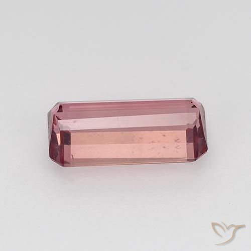 Tormalina Rosa arancio naturale da 1.32 ct, Ottagonale / Taglio smeraldo, VVS