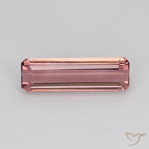 1.45ct Naturale Rosa arancio Tormalina, Taglio smeraldo, VVS