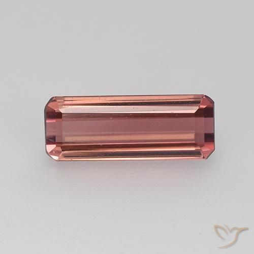 1.56ct Naturale Rosa rossastra Tormalina, Taglio smeraldo, VVS