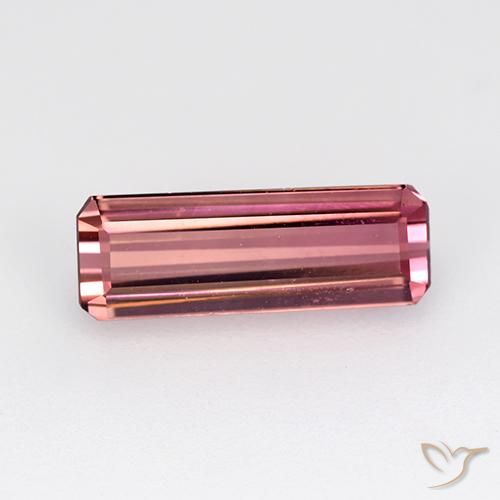 1.84ct Naturale Rosa scuro Tormalina, Taglio smeraldo, VVS