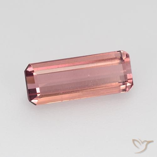 Tormalina Rosa arancio naturale da 1.61 ct, Ottagonale / Taglio smeraldo, VS