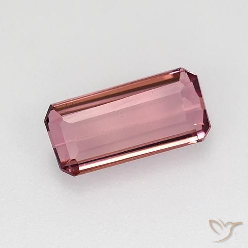 Tormalina Rosa intenso naturale da 1.37 ct, Ottagonale / Taglio smeraldo, VVS