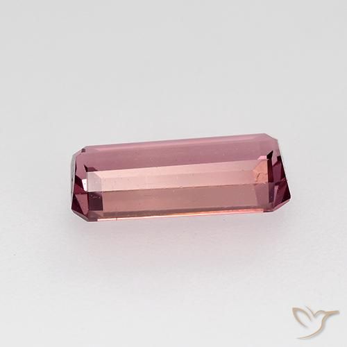 Tormalina Rosa intenso naturale da 1.37 ct, Ottagonale / Taglio smeraldo, VVS