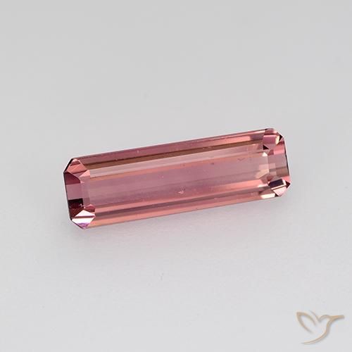 Tormalina Rosa intenso naturale da 1.31 ct, Ottagonale / Taglio smeraldo, VVS