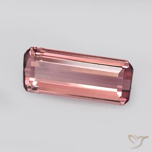 Tormalina Rosa arancio naturale da 1.10 ct, Ottagonale / Taglio smeraldo, VVS