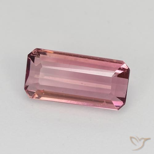 Tormalina Rosa intenso naturale da 1.18 ct, Ottagonale / Taglio smeraldo, VVS