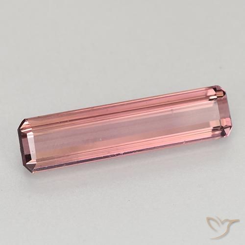 Tormalina Rosa scuro naturale da 1.24 ct, Ottagonale / Taglio smeraldo, VVS-VS