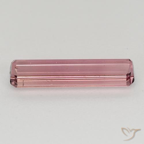 Tormalina Rosa scuro naturale da 1.24 ct, Ottagonale / Taglio smeraldo, VVS-VS