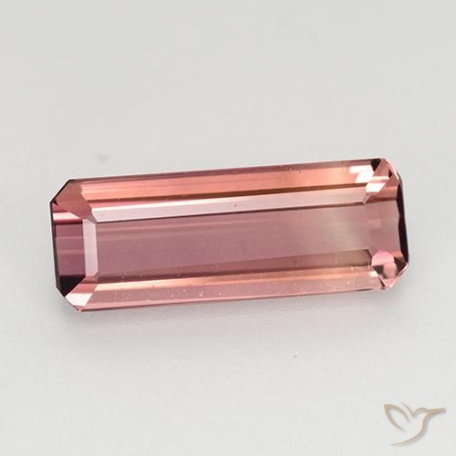 1.65ct Naturale Rosa scuro Tormalina, Taglio smeraldo, VVS