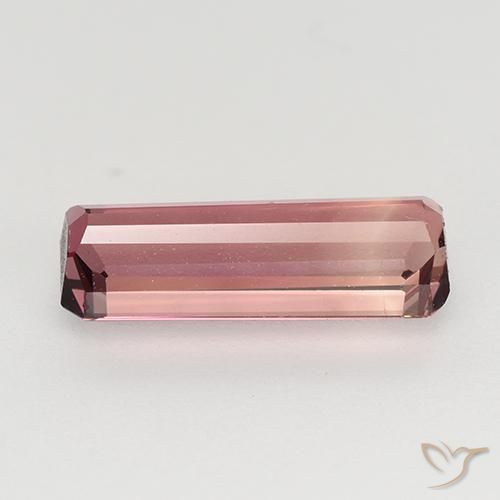 Tormalina Rosa scuro naturale da 1.65 ct, Ottagonale / Taglio smeraldo, VVS