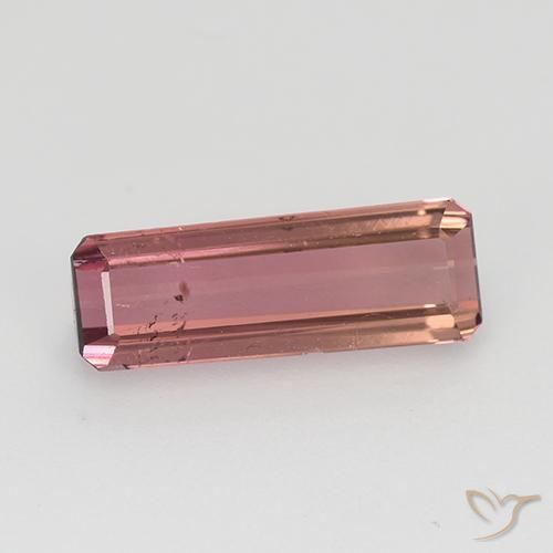 1.62ct Naturale Rosa arancio Tormalina, Taglio smeraldo, VS-SI