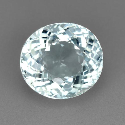 Tormalina Blu verdastro chiaro naturale da 2.76 ct, Taglio ovale, VVS