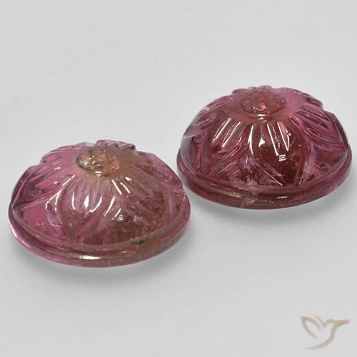 Gemme di Tormalina Rosa scuro naturale da 13.03 ct, Taglio a fiore, Trasparente