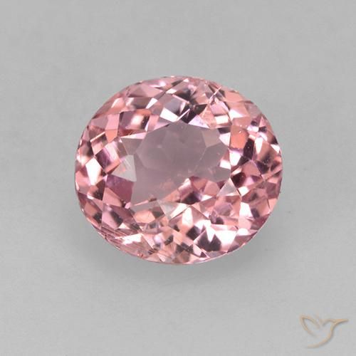 1.35ct Naturale Gomma da masticare rosa chiaro Tormalina, Ovale, VS
