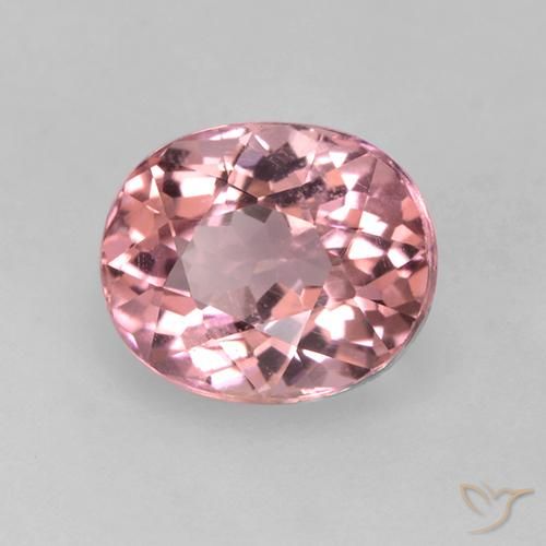 Tormalina Rosa gomma da masticare naturale da 1.37 ct, Ovale, VS