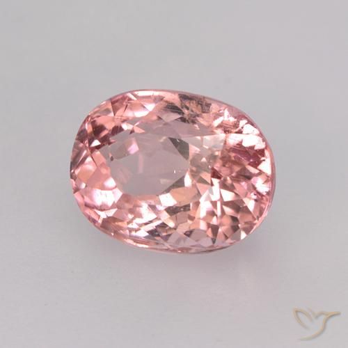 Tormalina Rosa arancio naturale da 1.76 ct, Ovale, VS