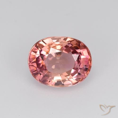 1.48ct Naturale Rosa palissandro Tormalina, Ovale, VVS-VS
