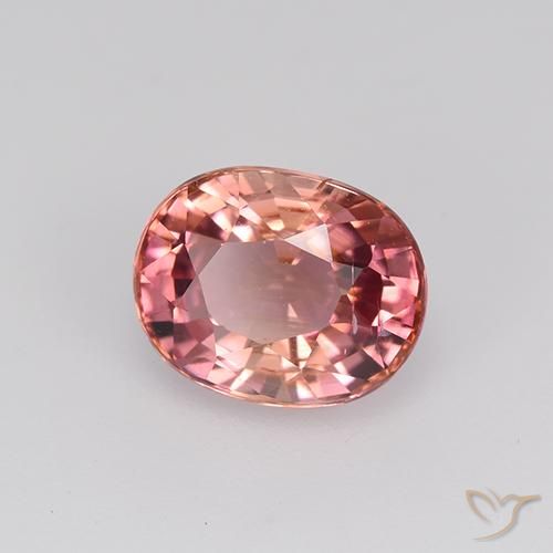 Tormalina Rosa palissandro naturale da 1.48 ct, Ovale, VVS-VS