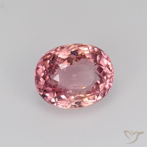 Tormalina Rosa hot naturale da 1.54 ct, Ovale, VVS-VS