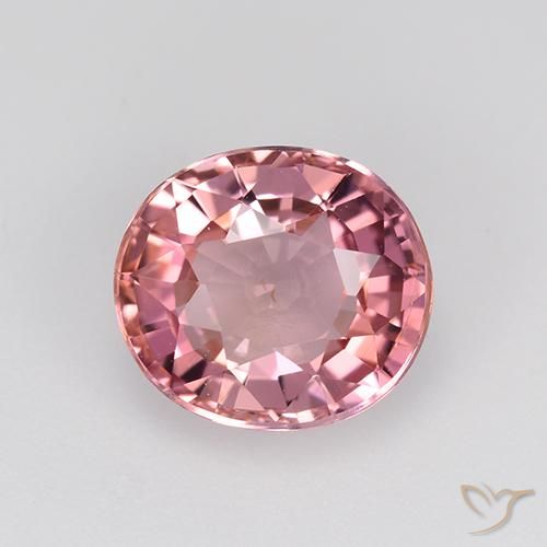 1.68ct Naturale Rosa hot Tormalina, Ovale, VVS-VS