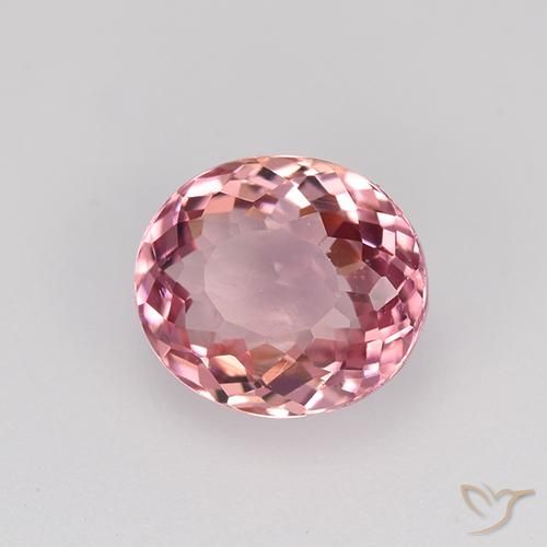 Tormalina Rosa shocking chiaro naturale da 1.38 ct, Ovale, VVS-VS