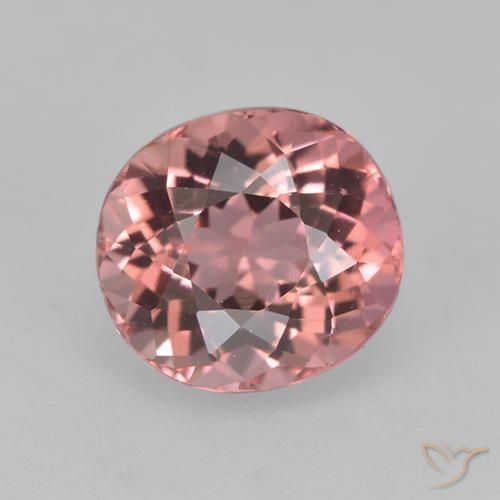 1.53ct Naturale Rosa chiaro Tormalina, Ovale, VVS