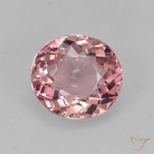 1.45ct Naturale Rosa chiaro Tormalina, Ovale, VVS-VS